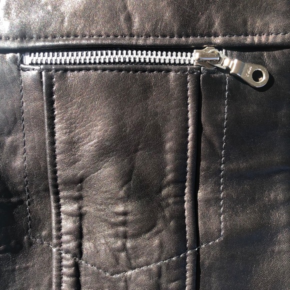 Bebe black leather crop top vest - Picture 5 of 9